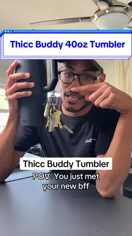 This tumbler from Frost Buddy holds your keys, chapstick and now your favorite to-go drinks in your tumbler. #frostbuddy #frostbuddythicc #thiccbuddy #tumbler #tumblersoftiktok #40oztumbler #tumblerwithhandle 