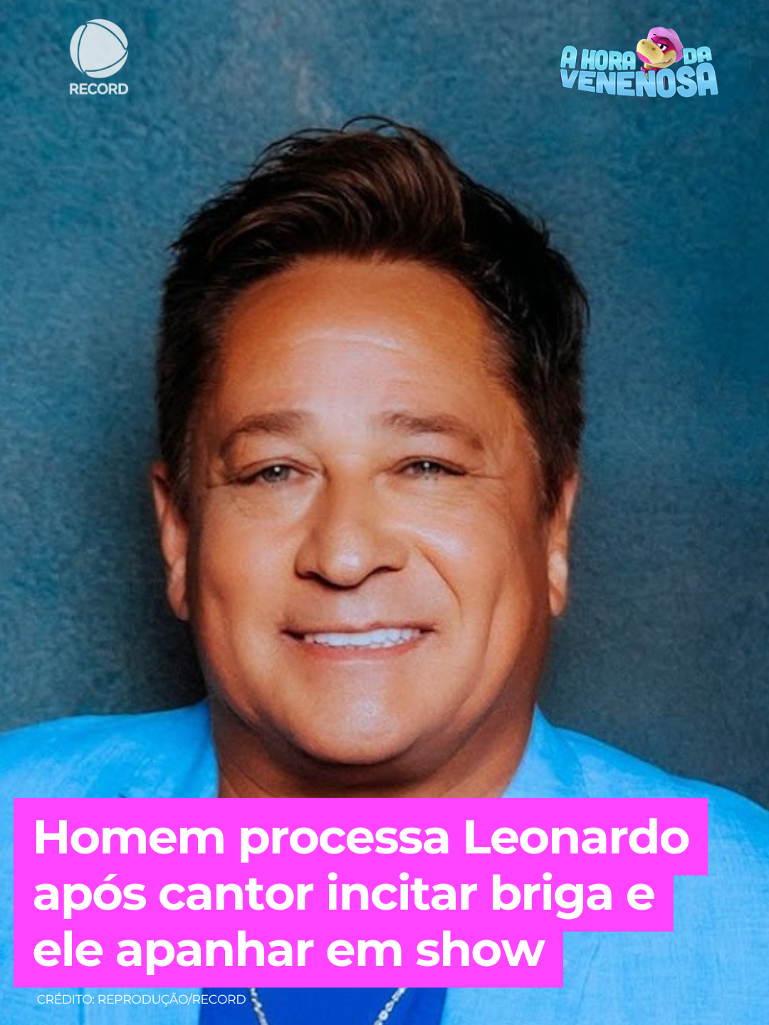 Um homem está processando Leonardo e quer R$ 560 mil de indenização por ter sido agredido em um show em Aruanã (GO). Esse ex-fã diz que apanhou e que foi o cantor que mandou um outro cara bater nele. O vaqueiro Marcelo Gomes da Silva estava com a mulher e um homem teria dado em cima dela. Os dois começaram a discutir e Leonardo mandou um terceiro homem bater no vaqueiro. Olha só! #AHoraDaVenenosa #BalançoGeral #leonardo