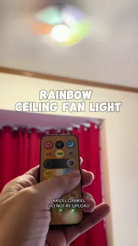 RAINBOW CEILING FAN LIGHT Maganda rin sa room natin pag naka aircon or sa kusina para hnd maman mainit pag kumakain☺️ #ceilingfanlight #fanlight #rainbowceilingfan #fyp