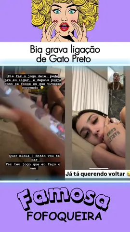 Bia Miranda grava ligação de Gato Preto. #creatorsearchinsights #famosos #biamiranda #gatopreto #casal #reconciliacao 
