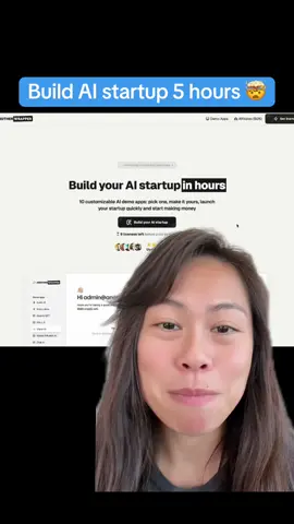 Everything you need to build your AI startup in 5 hours. Tech background recommended if youre making a lot of modifications. Choose a demo AI app, make it your own, spin up landing page, and launch.  AnotherWrapper.com - how do I build an AI wrapper startup? - best examples of AI apps and codebase? - prebuilt AI apps that i can customize for my use case and sell? #ai #startup #aistartup #sabrinaramonov #techstartup #greenscreenvideo 