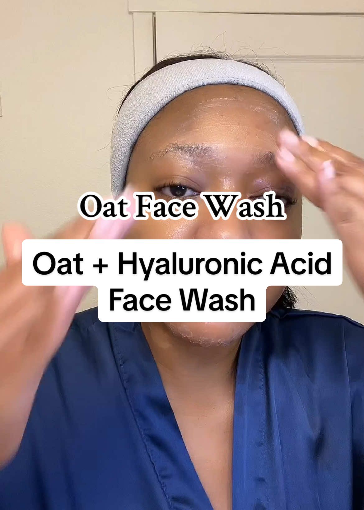 At face wash Drmtlgy g(OAT) Cleanser. This old face cleanser is great for sensitive skin, dry skin, or dehydrated skin. England is my face without stripping my skin  It contains oat bran extract, and hyaluronic acid, which contributes to the hydration I get from this on my skin . It is fragrance free  #drmtlgy #drmtlgygoatmildcleanser #oatfacewash #facecleanser #dryskinfacewash #sensitiveskinfacewash #hyaluronicacidfacewash 