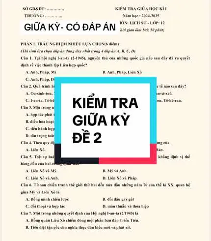 KIỂM TRA GIỮA KỲ- CÓ ĐÁP ÁN#anhgiaodaysu #xuhuongtiktok #bogiaoducvadaotao #quandoinhandanvietnam #mangngaydethichinhthucdenday 