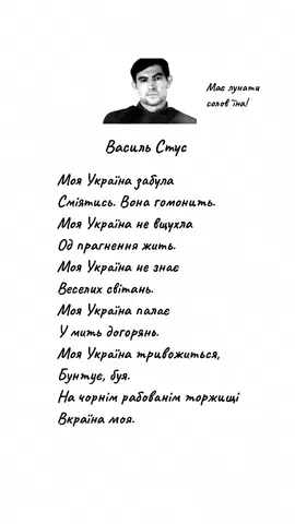 #васильстус #стус #степовийвітер #мовамаєзначення #маєлунатисоловїна #українськамова #поезія #говориукраїнською #література #поезіяукраїнською #віршіукраїнською #вірш 