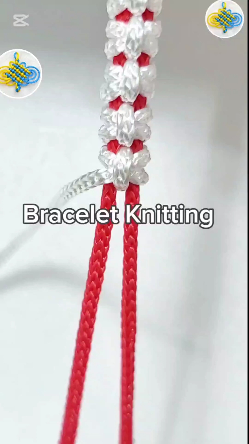 Bracelet Knitting Tutorial:Bracelet Pattern #shorts #macrametutorial #tricks #howto #craftideas 