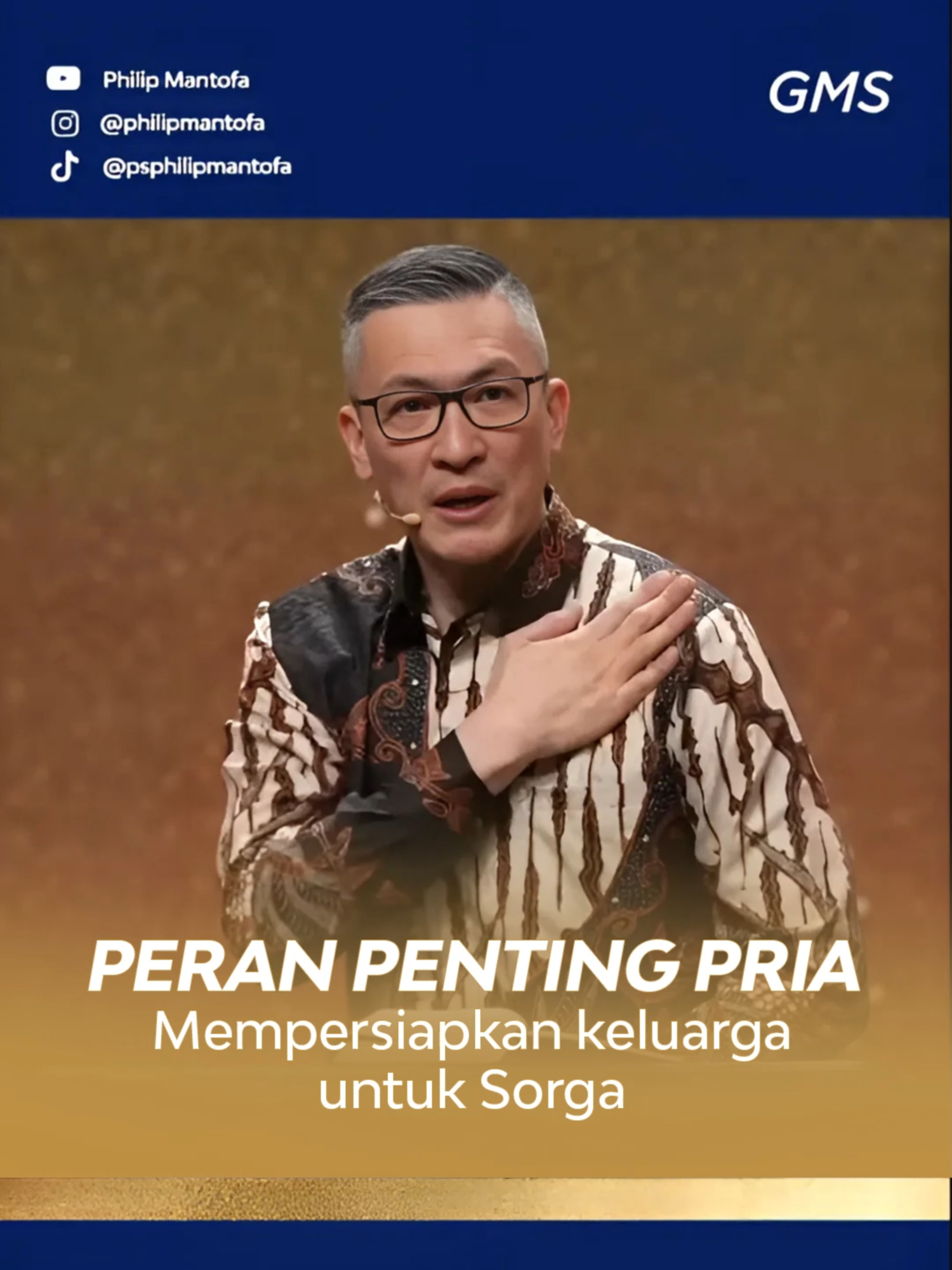 Menjadi kepala keluarga bukanlah hal yang mudah. Jadilah kepala keluarga yang dapat menuntun keluarga kita lebih dekat kepada Tuhan. Jangan biarkan keluarga kita menjauh dan terhilang dari rencana Tuhan. Berproseslah dengan Tuhan untuk mengalami kemenangan di dalam keluarga. Video lengkap dapat dilihat di akun YouTube GMS Church, Ibadah Umum 2, “I Love My Family: Rumah Tanpa Berhala”, 2 Juni 2024 #GMSChurch #GMSSurabayaBarat #GMSRooftop