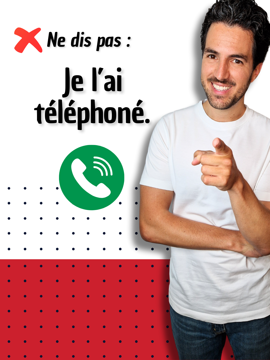 ❌ Ne dis pas : "Je l’ai téléphoné." #frenchclass #frenchlesson #frenchteacher #learnfrench #speakfrench #apprendrelefrançais