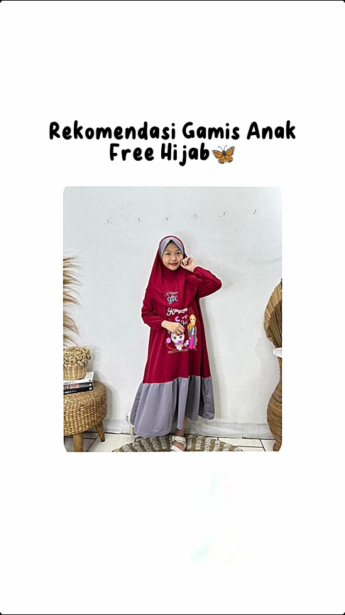 cantik banget buat ootd ngaji si kecil 😍💗 #gamisanak #gamisanakmuslimah #gamisanakmurah #viral #fyp 