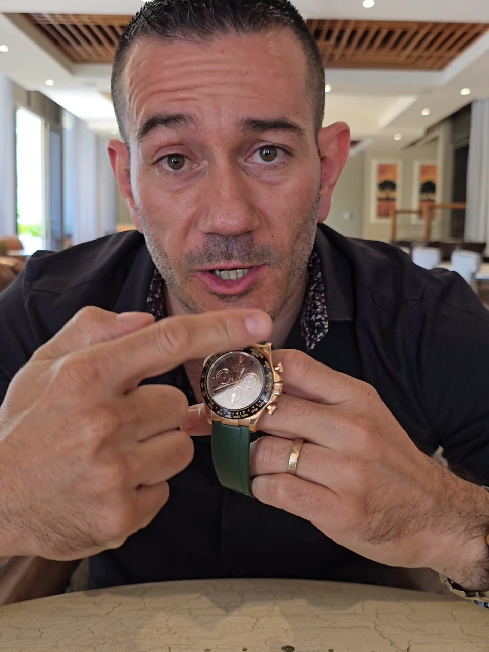 The look you give when someone doesn't know what the watch they're wearing can do!! Here's my (rough) explanation of what a Tachymeter bezel is and what it does using the @Rolex #daytona ref: 116515. Here’s how it works: Start the chronograph, travel the distance set out (usually on a track), and check where the seconds hand lands on the bezel. That’s your speed in km/h!   #RolexDaytona #LuxuryWatches #Tachometer #WatchLover