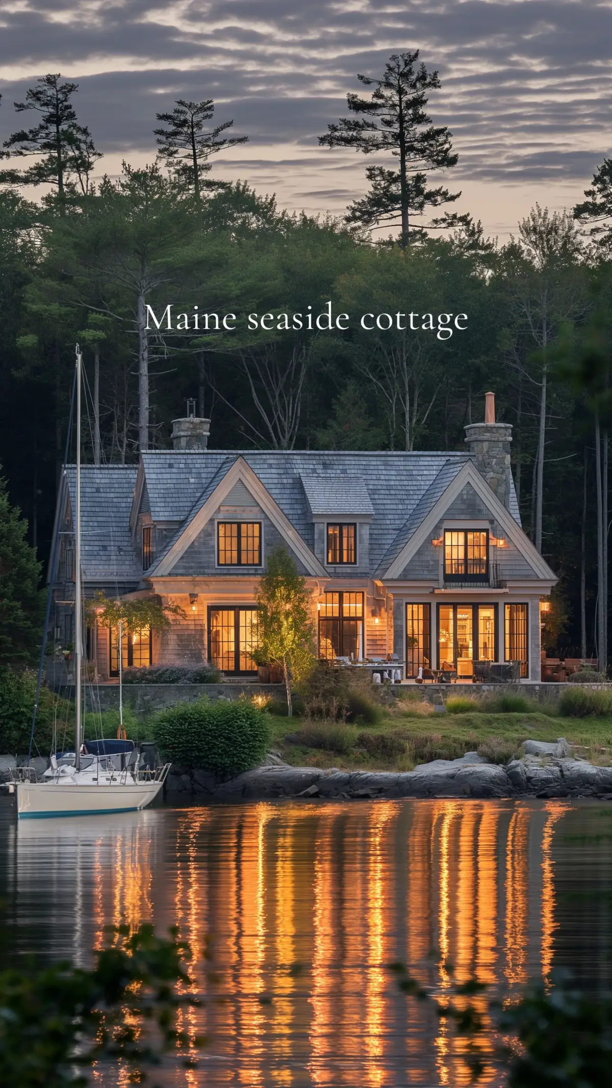 Would you live in this luxury Maine cottage!? #luxuryhomes #interiordesign #homedecor #dryfter 