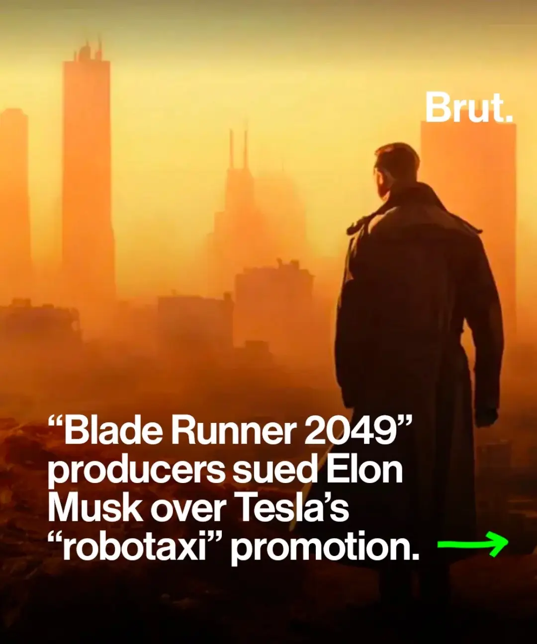 Alcon Entertainment, the company behind “Blade Runner 2049,” filed a lawsuit against Musk for copyright infringement on October 21, accusing him of illegally using AI to make imagery nearly identical to that from the movie to promote Tesla’s new self-driving “robotaxi.” Credits: Tesla, Michael M. Santiago/Getty Images #elonmusk #tesla #robotaxi #robovan 