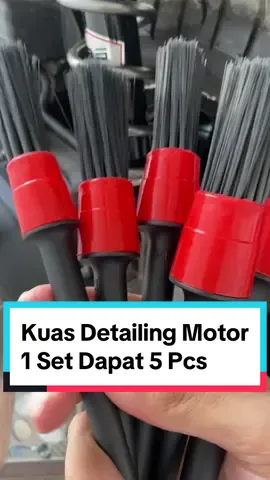 kuas detailing 1 set dapat 5 Pcs harga terjangkau buat cuci motor atau bersihin mesin mantap banget karena ada 5 ukuran #kuasdetailing #kuascucimotor #kuasmotor #detailingmotor 