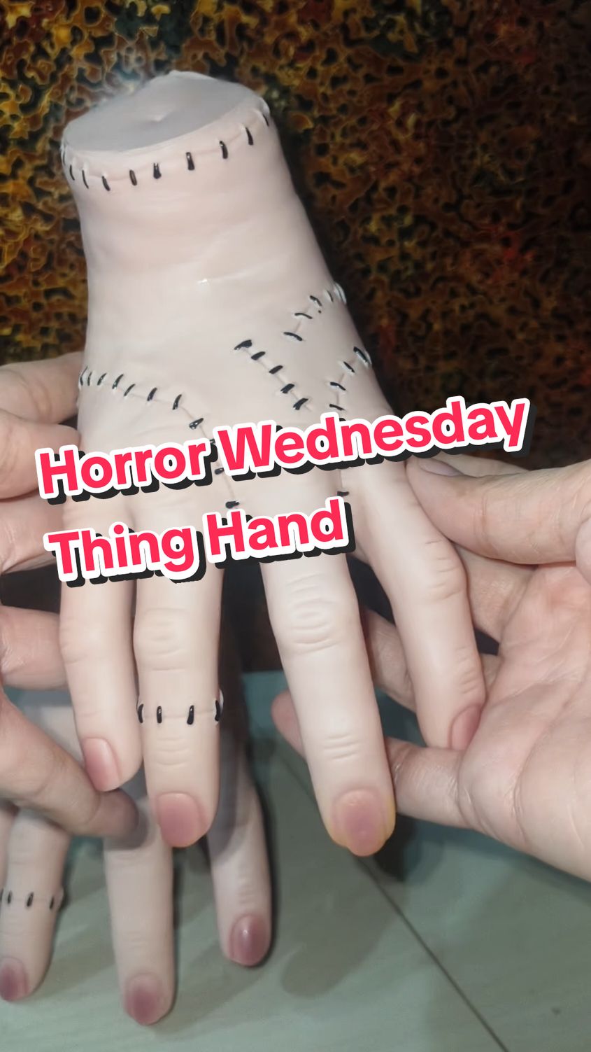 Horror Wednesday Thing Hand from Addams Family Cosplay latex Figuirine Home Decor Party Prop Decoration Ornaments #buyhere  #foryoupage #fyp #TikTokShop #tyangannievlog 