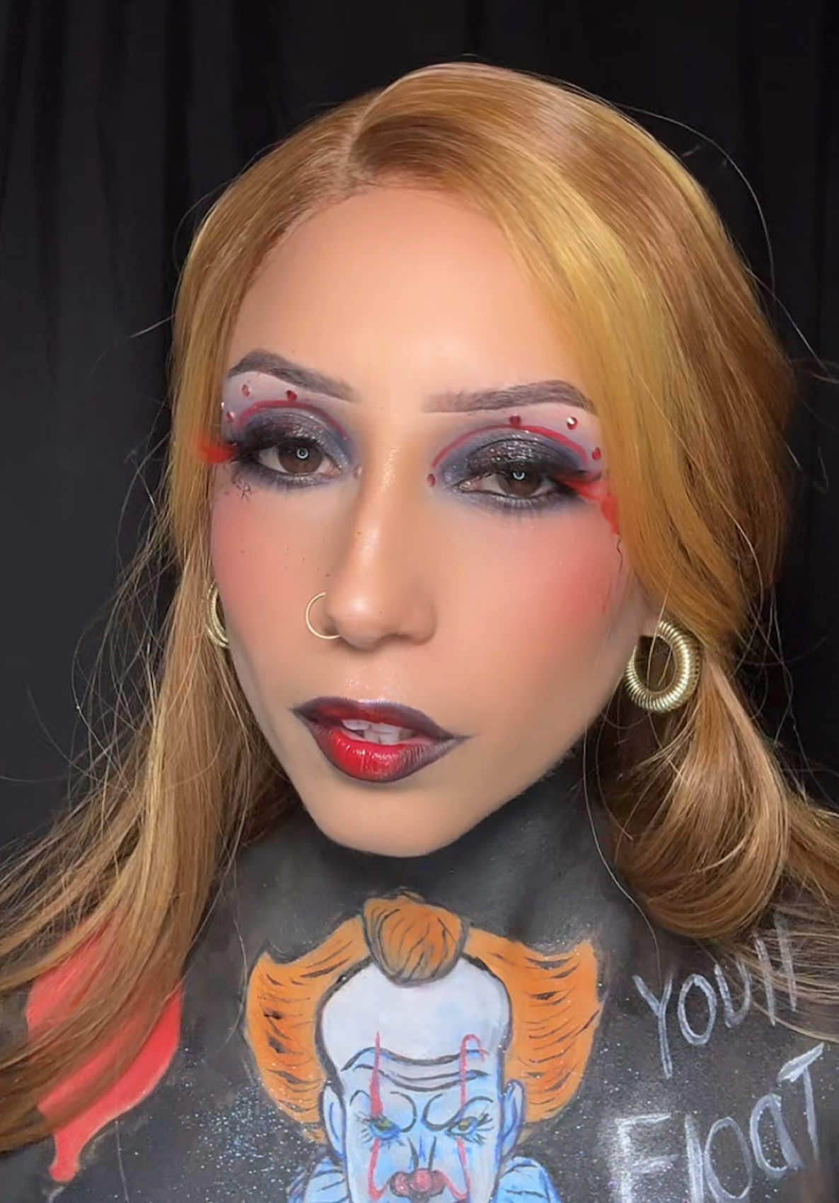 Was it the boogeyman #pennywisemakeup #pennywisecosplay #youllfloattoo #princessjasminemua 