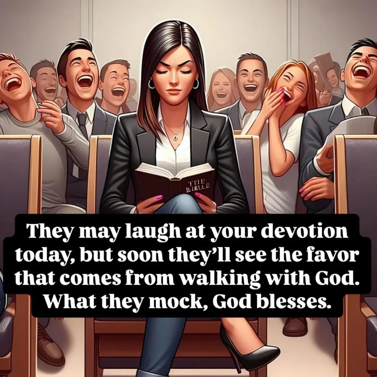 I don't know who needs to hear this, but the ones you separated from to get closer to God are laughing because they don't understand your transformation. They mock you because you no longer drink, smoke, or party like before, but what they don't see is the glory God is bringing into your life. When you said 