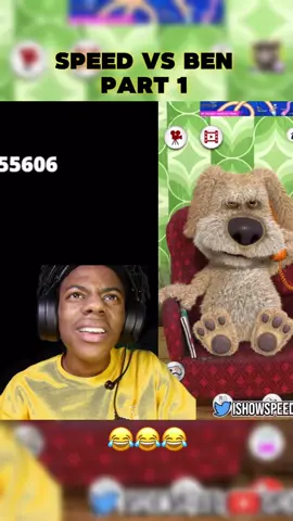 Speeds first time talking to ben 😂😂😂#speed #speedclipsfunny #speedfunnymoments #ishowspeedclipz #speedandben #talkingbenthedog #benandspeed 