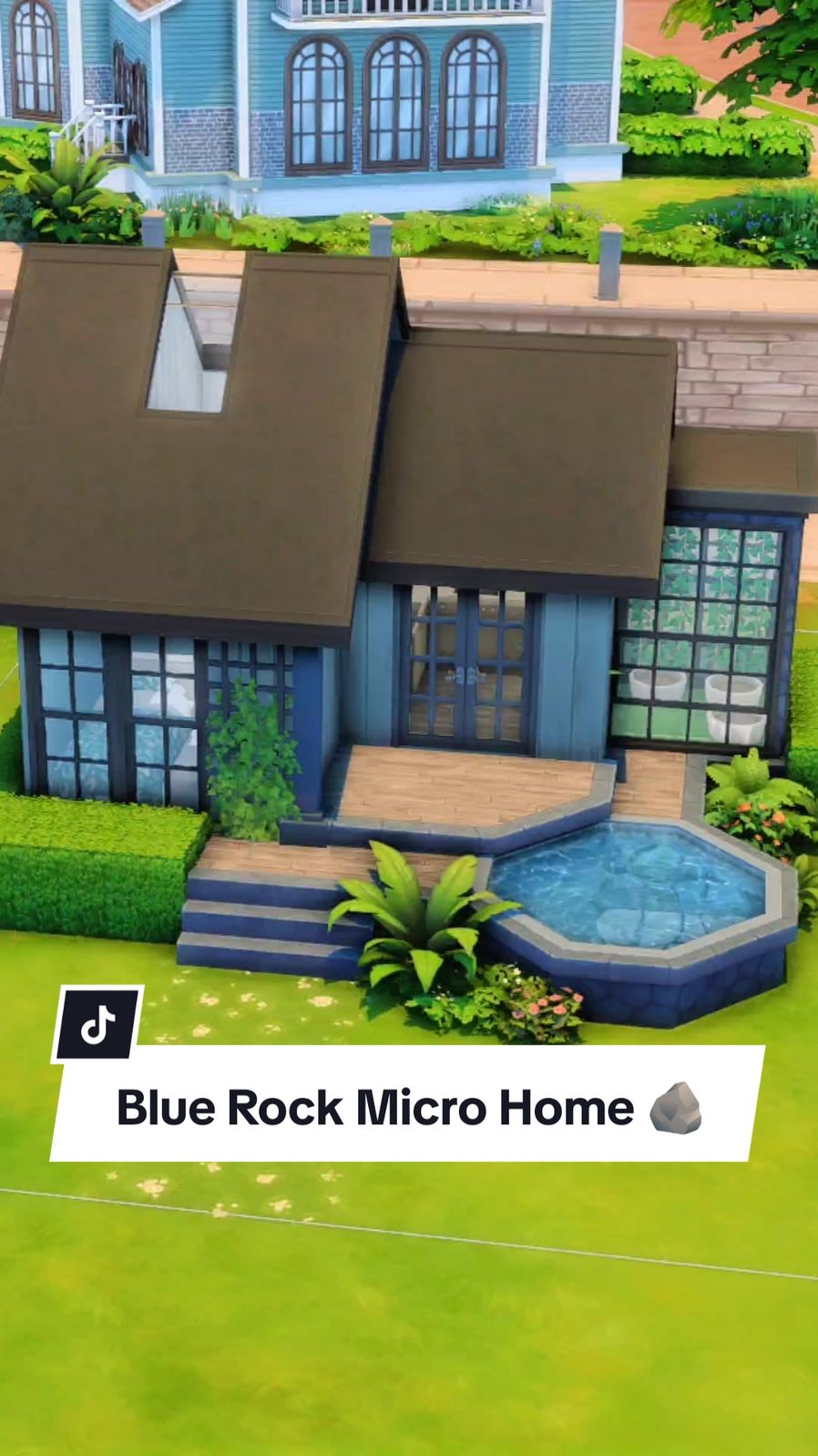 Blue Rock Micro Home The Sims 4 ✨  #thesims4 #sims4 #simstok #simstips  #asmr #sims4pool #sims4builds #ts4 