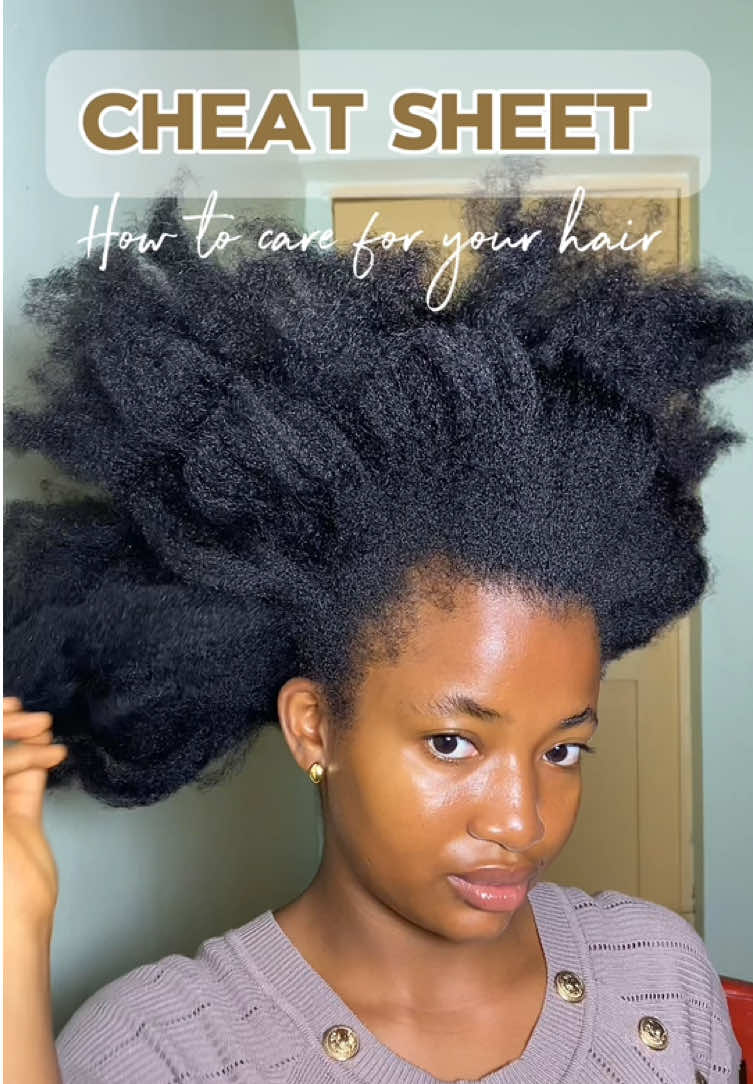 A little cheat sheet for you 🌝 @Chinelo 🤍| Natural haircare is the inspiration behind this video  #naturalhair #afro 