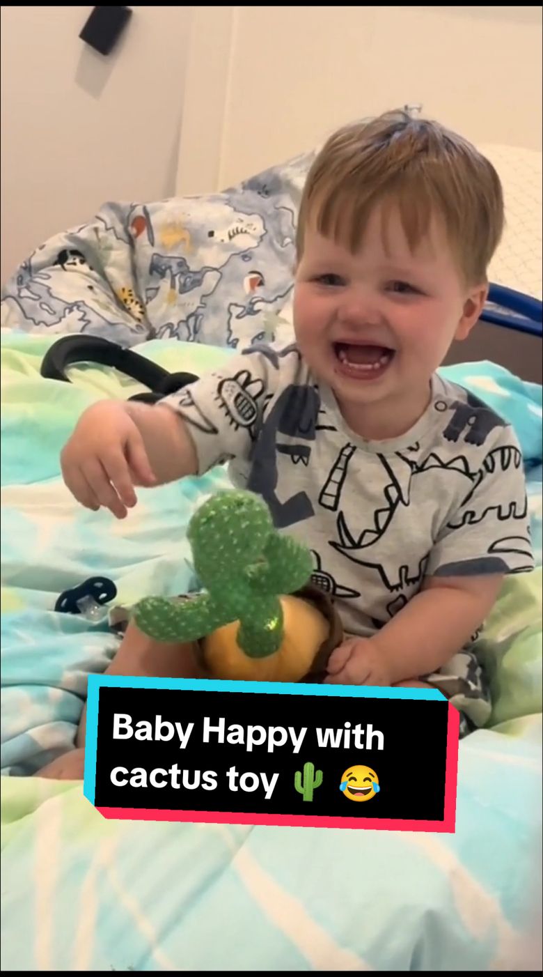 Baby Happy with cactus toy 🌵😂. #baby #babylove #babyreaction #babyhappy #babymoments #babycactus #cactustoy #babyreaction #reaction #cutebaby #babyfunnyvideo #funnyvideo #1million #trendingvideo #viralbaby #viral_video #foryoupage❤️❤️ #fyp #fypppppppppppppp 