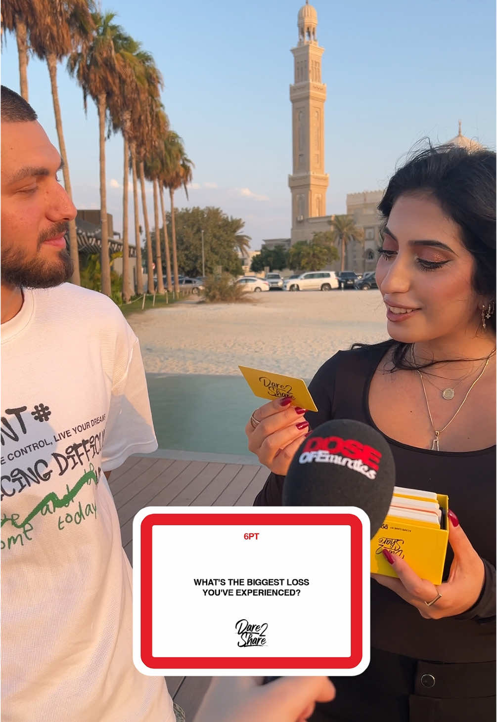 “I lost my bestfriend in Palestine.” 🇵🇸  @Dare 2 Share Game 💛 Follow us for more conversations with strangers in the UAE 🇦🇪