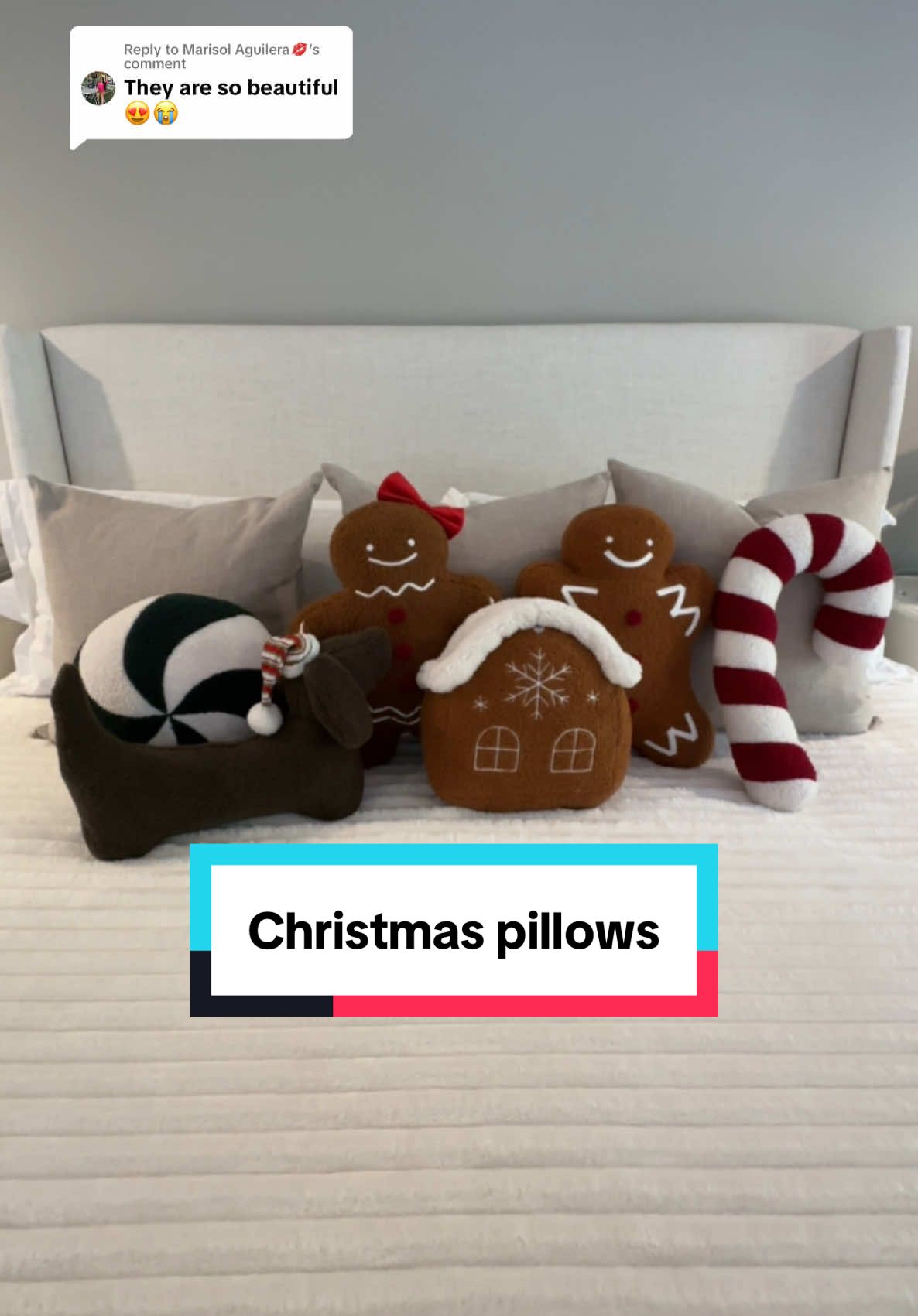 Replying to @Marisol Aguilera💋 I am obsessed 😍 #christmas #gingerbread #pillow #cozylittlechristmas #cozyathome #tiktokshopblackfriday #tiktokshopholidayhaul #tiktokshopcybermonday 