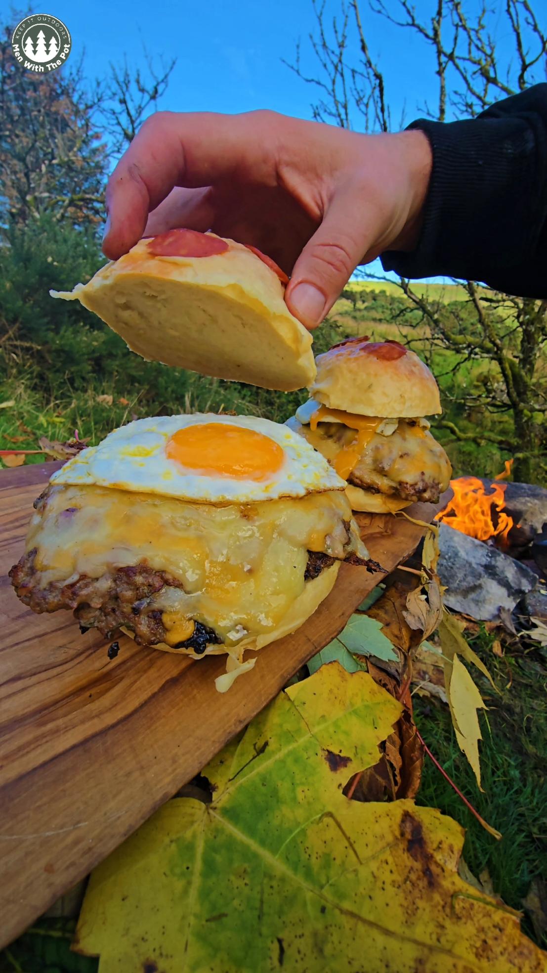 Pizza Burgers😉 #fyp #asmr #food #nature #cooking #menwiththepot 