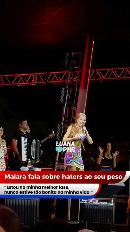 Durante seu show na Micarina em Teresina, a cantora Maiara abordou os comentários sobre sua aparência, afirmando: “Estão me dando doenças que eu não sei nem o que é. Estou na minha melhor fase, nunca ganhei tanto dinheiro e nunca estive tão linda na minha vida.” O que vocês acham? #noticias #maiara #maiaraemaraisa #micarina #teresina #noticiasfamosos #famosos #maiaraemaraisaoficial 