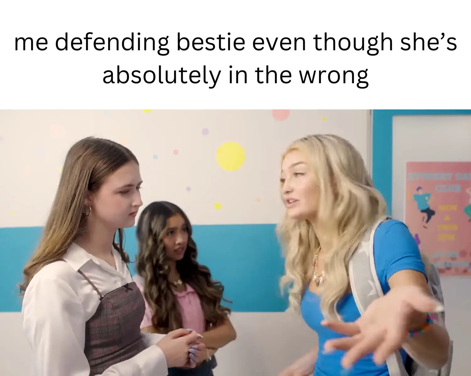 me and bestie at school are an undefeatable duo… if you haven’t watched episode 2 of @Brat TV ‘s #HowToSurvive webseries, GO WATCH RN🤭🤭 #brattv #highschool #school #relatable #funmy #foryou #fyp #highschoollife #besties #bellaluu #explore 