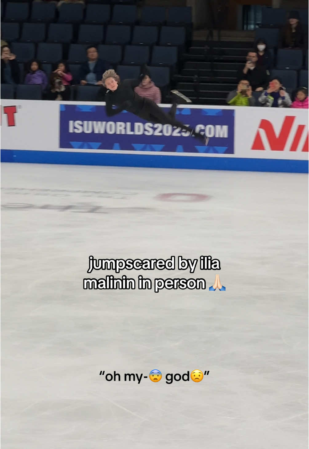 i forgot he does that now ok😭 #iliamalinin i think this is his desired response anyway #skateamerica#quadgod#iceskatingtiktok#figureskating#figureskatingtiktok#IceSkating  