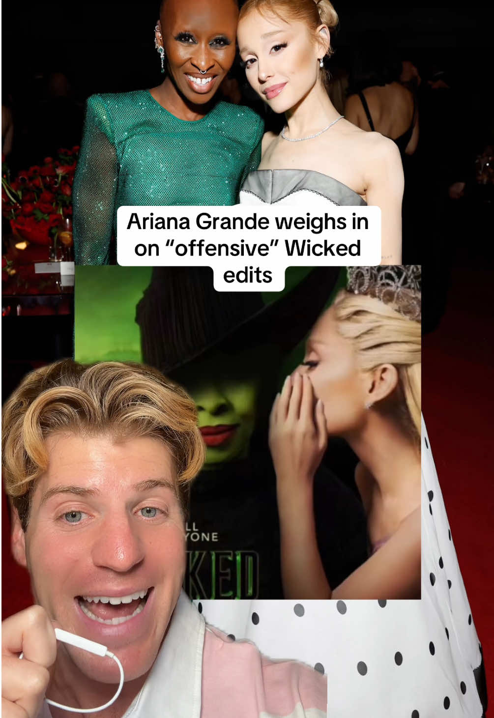 Replying to @Pip・she/they Ariana Grande weighs in on the #wicked poster edit and AI 👀 #arianagrande #cynthiaerivo 