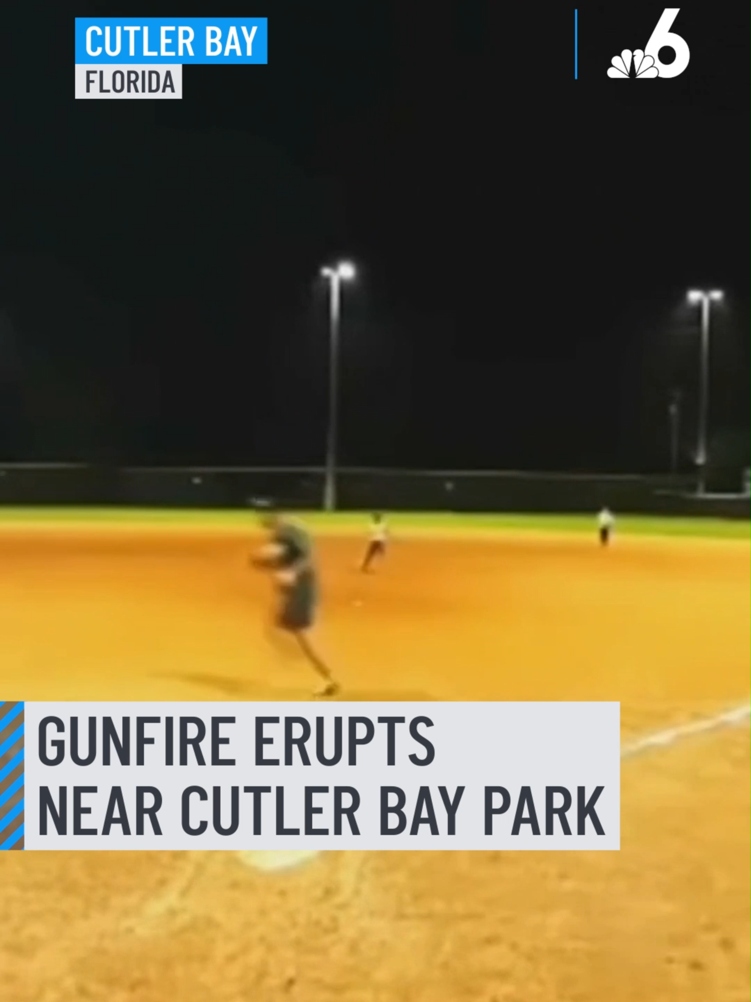 Dramatic video shows children in the middle of a baseball game suddenly running from a nearby barrage of gunfire in Cutler Bay that left two men shot. Miami-Dade Police said they responded at around 7:45 p.m. Monday to reports of a shooting in the 21000 block of Southwest 89th Avenue. It happened near Franjo Park, where a youth baseball game was taking place. In the footage, children and coaches scream as at least 10 shots are fired in quick succession. For the first few rounds, everyone on the field looks puzzled by the noise. Then, they sprint for cover. No children were hurt in the shooting. 📲 Tap here see more⁠: http://on.nbc6.com/bH1UdgI #cutlerbay #miamidade #crime