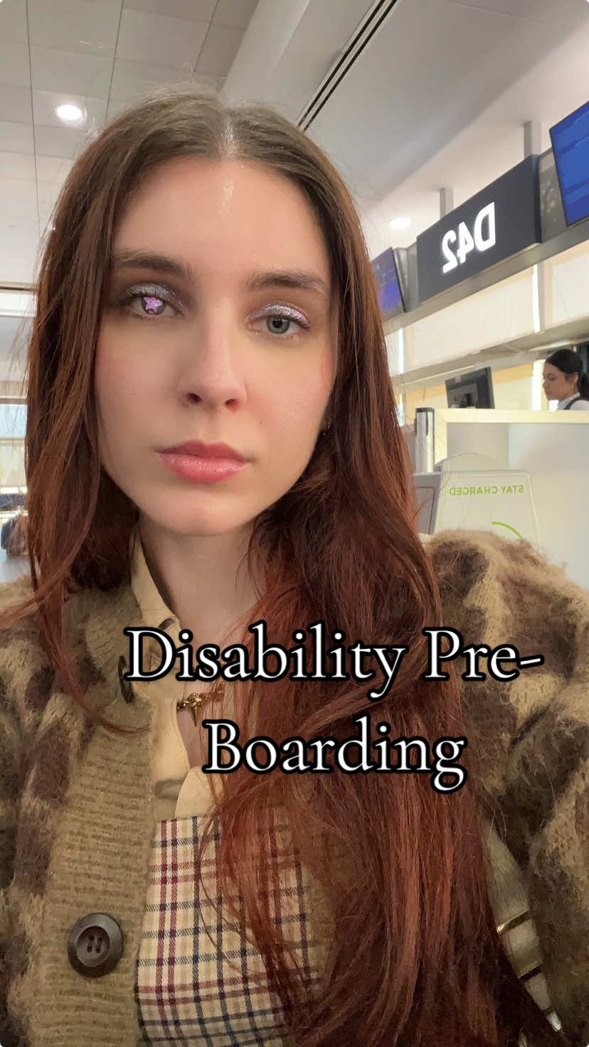 It’s not a contact, and I’m not trying to elbow someone’s grandma when getting situated on the plane. ✈️ #disabilityawareness #oneeye #airtravel #themoreyouknow 