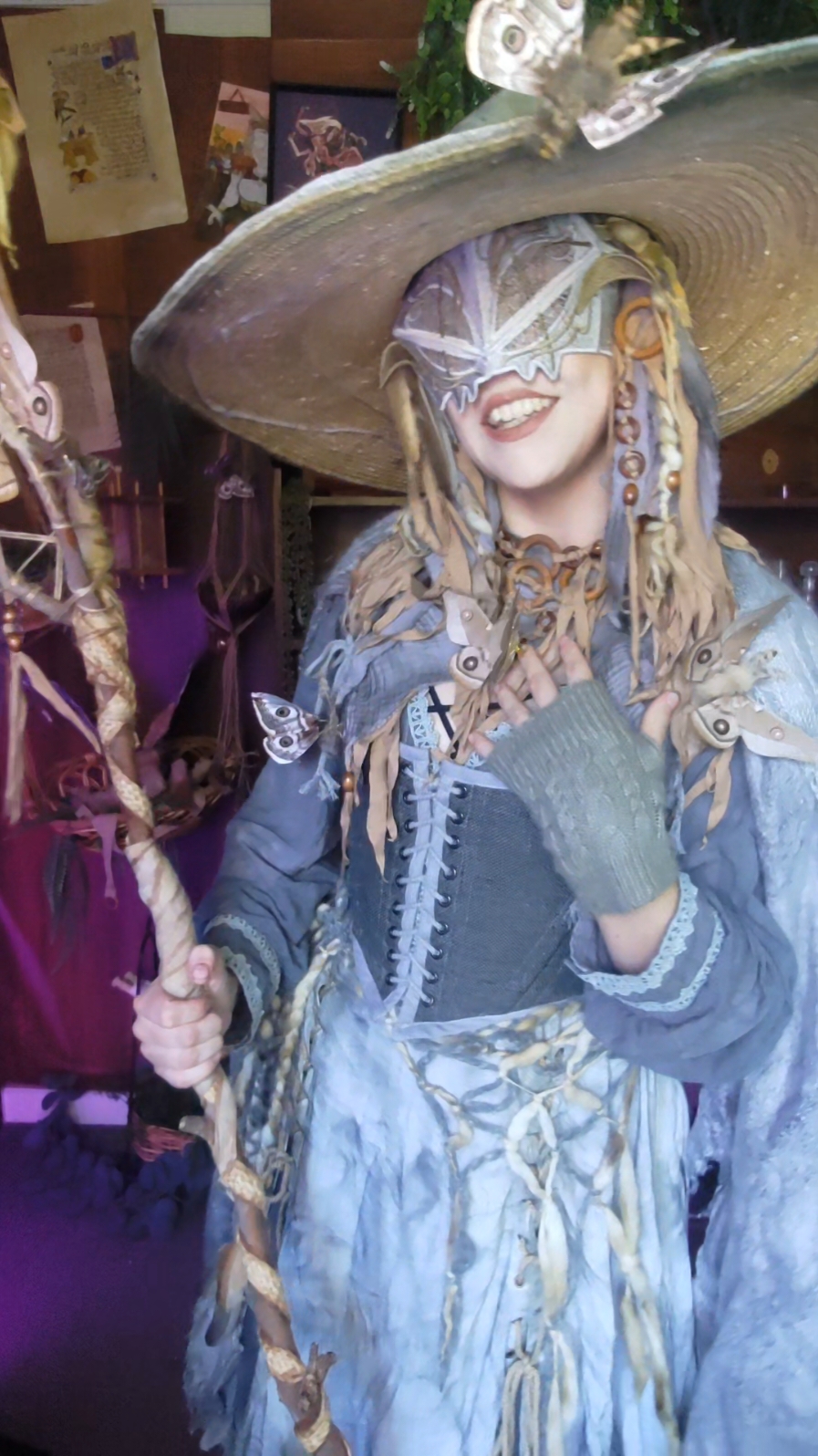 Moth Witch! Full video on YT is out for how I made this! Mask is @Phantomasy and Bodice is @The Dark Modiste 