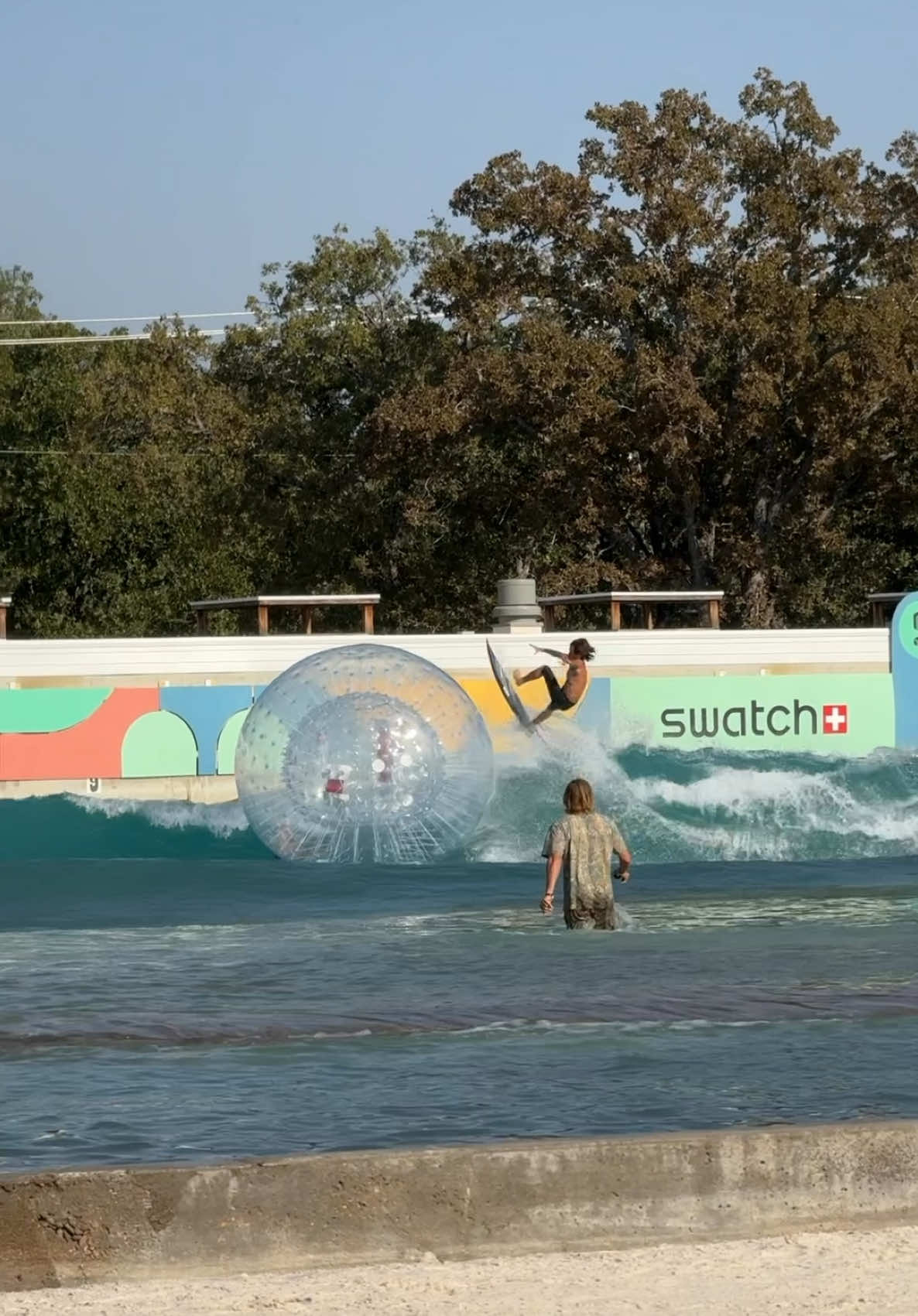 The wrecking ball!  Not a single surfer rode away from that beast.  #wavepool #waco #surfing 