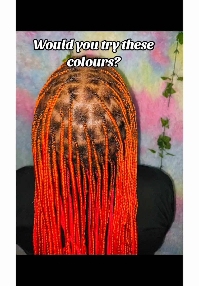 Orange and Pink🧡🩷 Style: knotless braids(Bum Length) Price: R180+R20 for curly ends 📍SOSHANGUVE BLOCK FF 📞0649939314