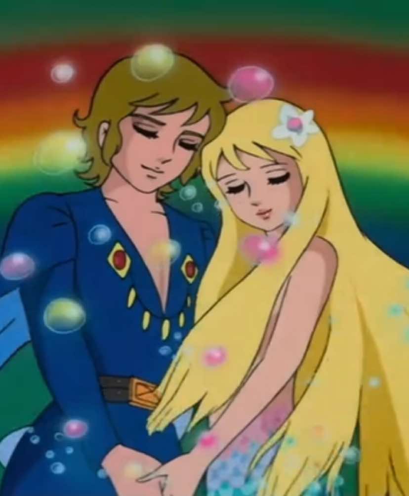 💗 Mermaid in love clip from 'Andersen Dowa: Ningyo Hime' 1975  #mermaid #anime #retro #ninguohime #fantasy 