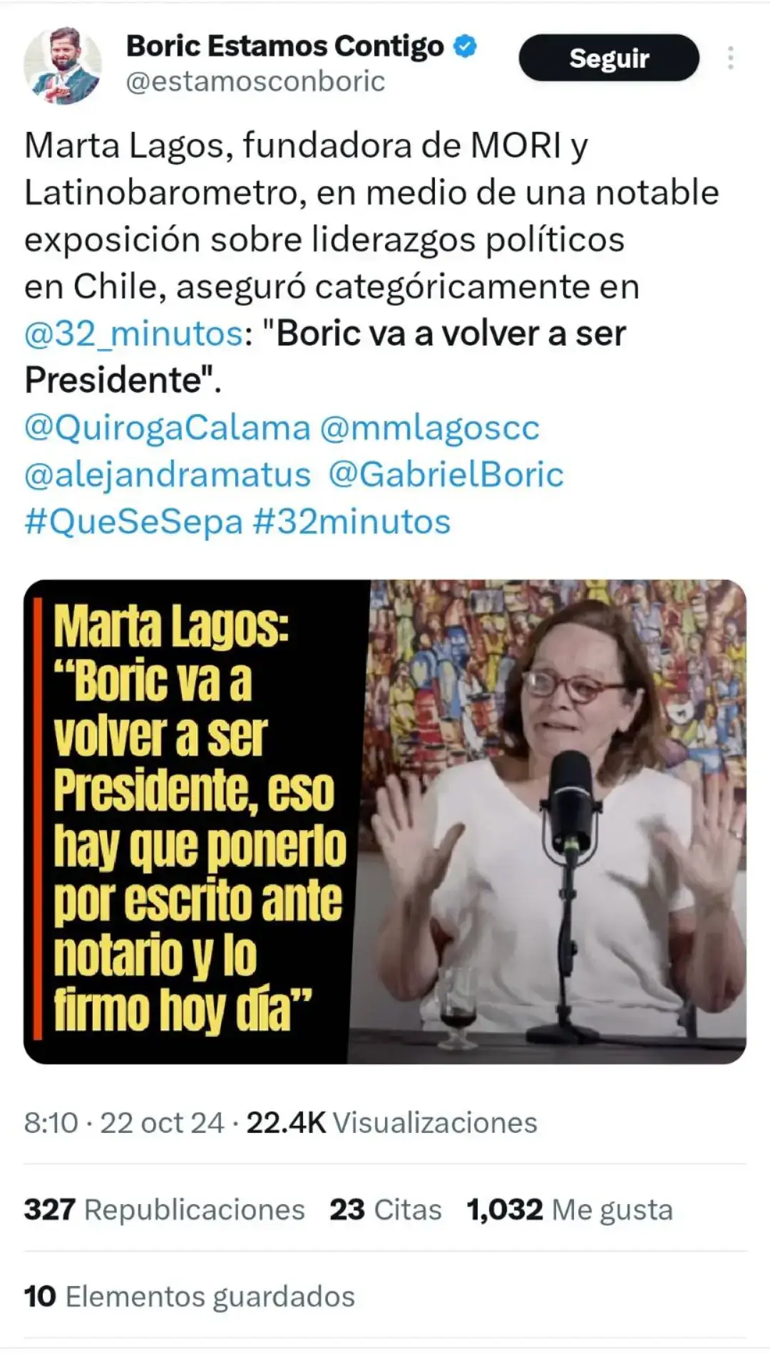 #MartaLagos sin duda los amigos del gobierno actual no se cansan de dar contenido y siguen viviendo en un Mundo paralelo con su líder espiritual.  #martalagos #gobiernodechile #gabrielboric #boric #chilenoticias #politicachile #elecciones2024 #chile🇨🇱 #chilehoy #memechile #meme 