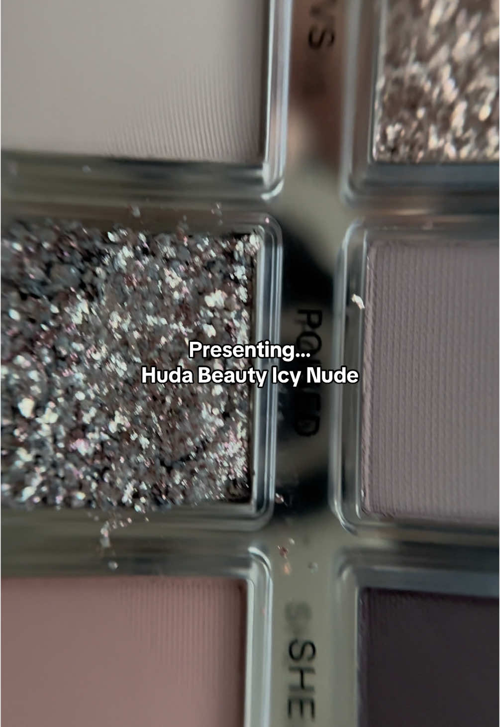 @Huda Beauty’s NEW Icy Nude Pallet 🧊❄️🩵 #hudabeauty #icynude #gifted #sephorafavorites #sephora #eyeshadow #fyp #fypシ #ugc #prhaul #glittermakeup 