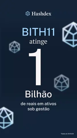 ⭐️ 1 BILHÃO DE REAIS em ativos sob gestão!  🚀 O BITH11, nosso ETF 100% Bitcoin, superou esta incrível marca na última sexta-feira, 18 de outubro, se consolidando como o maior #ETF de Bitcoin no Brasil. Listado na B3, o BITH11 tem se destacado no mercado como uma opção simples, segura e regulada para investidores que buscam exposição ao #Bitcoin. 💎 Com dois ETFs que ultrapassam a marca de R$ 1 bilhão em ativos sob gestão, a Hashdex reforça sua posição como a terceira maior gestora de ETFs no Brasil. Além do BITH11, o HASH11 foi o primeiro ETF de #criptoativos do Brasil a atingir este patamar. 🔒 Seguiremos comprometidos em nos consolidar como referência no setor, liderando a inovação em produtos de criptoativos no Brasil e no mundo, com a segurança que os investidores precisam. Um muito obrigado do nosso CEO, Marcelo Sampaio, e de todo o time Hashdex aos investidores, assessores e parceiros durante esta caminhada. 💡 Mais que cripto, é Hashdex. #blockchain #investment #finance #digitalassets #mercadofinanceiro 