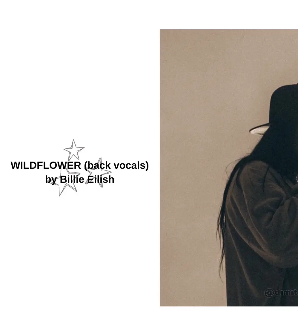 WILDFLOWER (back vocals) by Billie Eilish #billieeilish #backvocals #lyrics #fyp 