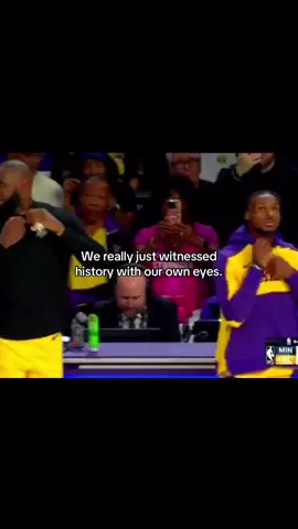 Bronny and Lebron checking in at the same time is history. #NBA #basketball #lebron #bronnyjames #lebronjames #lakers #losangeleslakers 