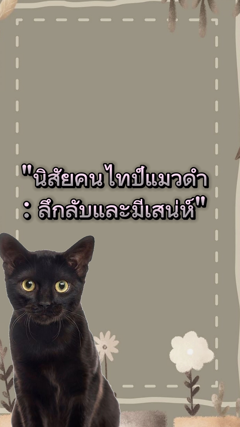 #ไทป์สัตว์ #ไทป์แมวดำ#พฤติกรรม #น่ารู้ #ความรู้ #นิสัย #ลึกลับ