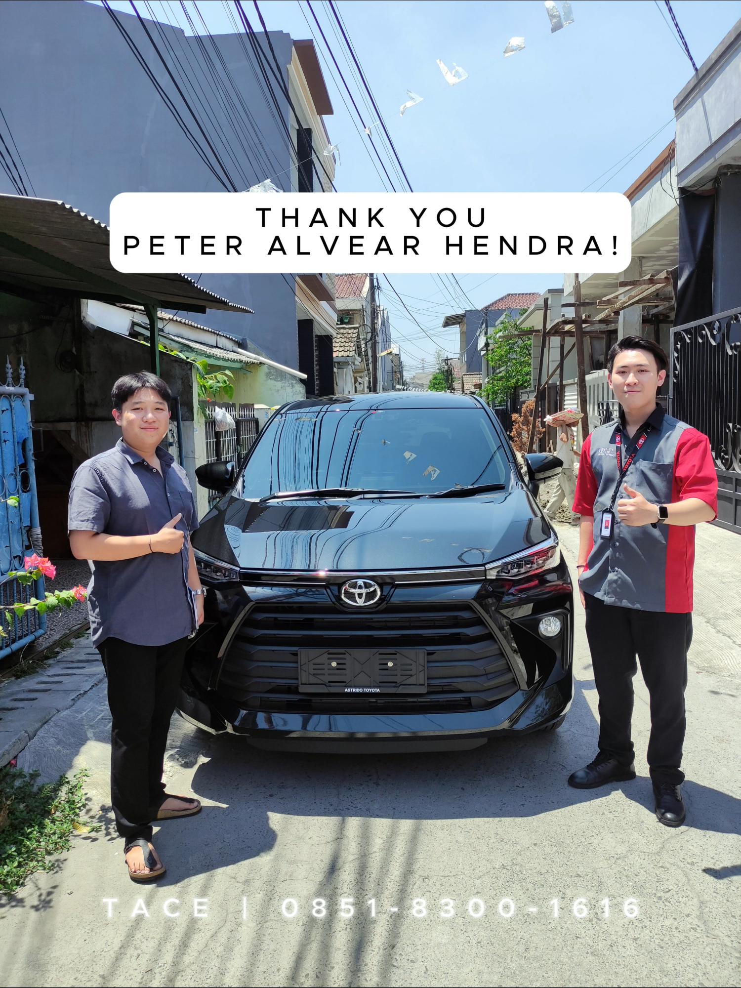 Terima kasih Ko Peter Alvear Hendra atas kepercayaannya kepada Tace & Toyota Astrido Bandengan untuk pembelian Avanza 1.5 G CVT [ Black Metallic ]. Semoga mobilnya bisa membuka rezeki baru dan kelancaran saat operasional.  Konsultasi gratis & info pemesanan, hub : Tace - Sales Executive Toyota Astrido Bandengan 0851-8300-1616 #tacetoyota #toyota #toyotaindonesia #toyotajakarta #toyotajabodetabek #astridotoyota #toyotaavanza #avanza #avanzaveloz #avanzamodifikasi #mobilkeluarga #avanzaindonesia #avanzaclubindonesia