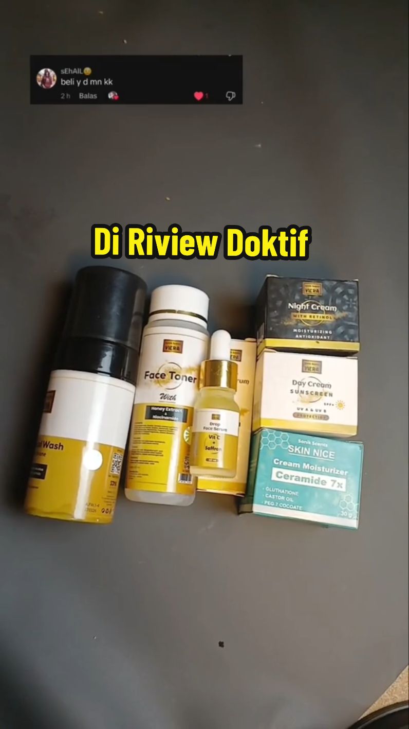 Membalas @anakpapi838 Aku juga gak sabar pengen cpt di riview doktif #skincare #skinnice7xceramide #vieraskincare #daycream #nightcream 