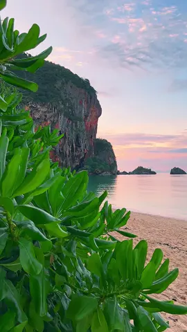 When silence touches nature 🌿🌄 📍Phra Nang Beach - Krabi , Thailand 🇹🇭 . . . #thailand #thailandtravel #nature #tiktokthailand #beach #clouds #islandlife #explore #vacation 