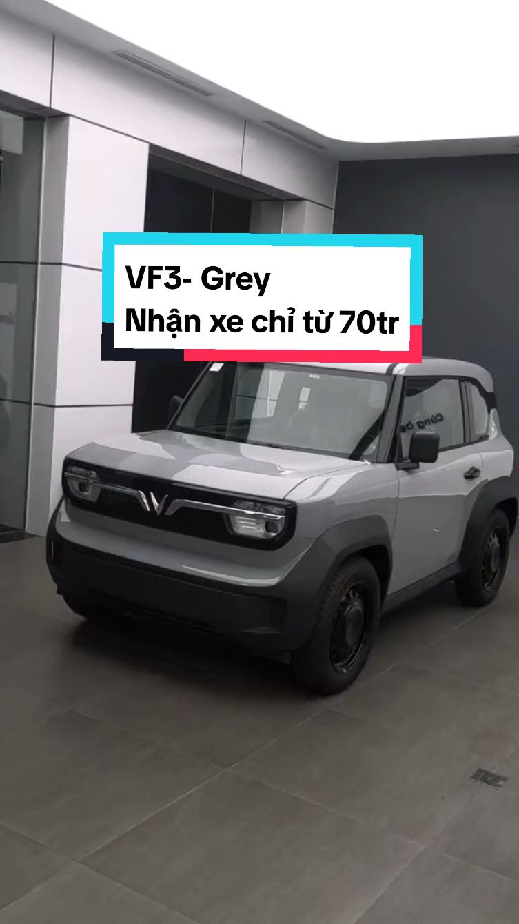 Lên cho anh em VF3 xám! Chỉ 60tr là nhận xe nha cả nhà #reviewxe #xedien #giaxevf3 #chuphucvinfast #vinfast #vf3grey #vf3 #vinfastvf3 #xehay #xedep 