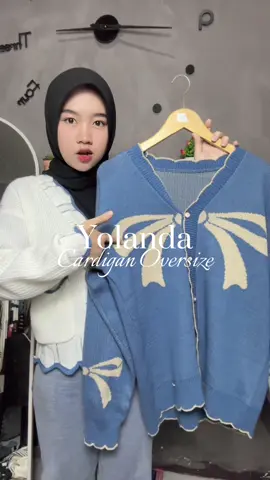 Yang suka cardigan oversize merapat yaaa😋🫵🏻💓 #fyp #OOTD #Sweaterrajut #cardiganrajut #coquette #racuntiktokshop #wibgajian 