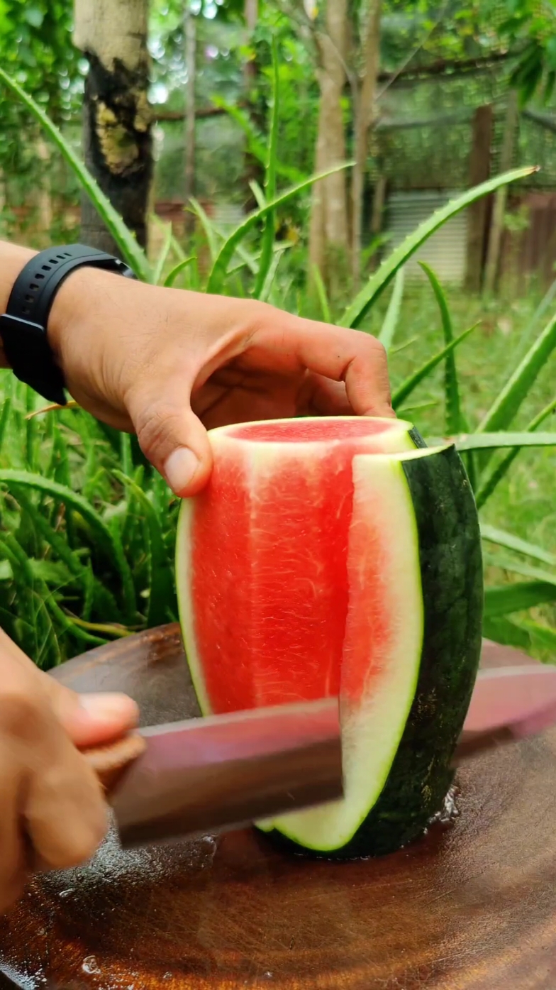 Great cutting skills watermelon l Satisfying natural watermelon so fresh #food #fyp #top #asmr #nature #watermelon #great 