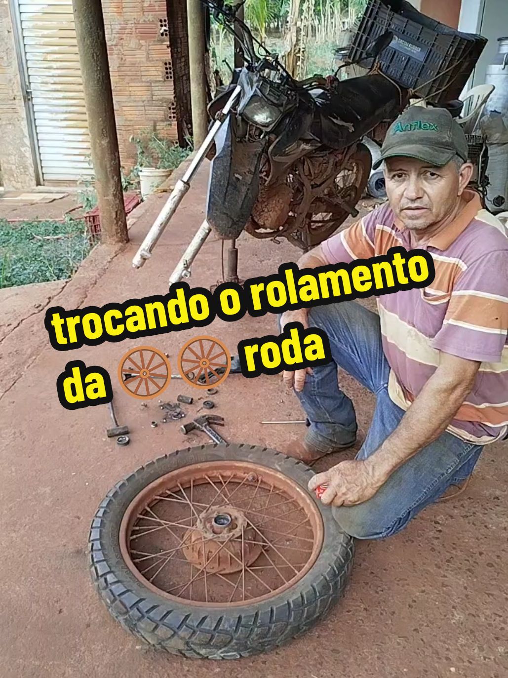 como trocar o rolamento da roda da moto #dicas #rolamento #moto  #interior #creator 