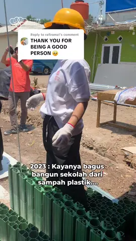 Replying to @rafiramzi It begins in February 2023, where we stepped into a new chapter after 10 years serving children in Indonesia.  Other than rebuilding school, we also want to broadening our impact to the sustainability while preserving the nature through recycling plastic waste to rebuild schools.  Let's help us to proceed the smooth shift from mortar-brick-building-oriented into ecobrick by click the link in our bio now! #HappyHeartsIndonesia #SustainableSchools #EcoFriendlyEducation #FromPlasticWastetoQualityEducation #GreenBuilding #SustainabilityInEducation #PlasticRecycling #ZeroWaste #EarthquakeResistant #InnovativeConstruction #EducationForAll 